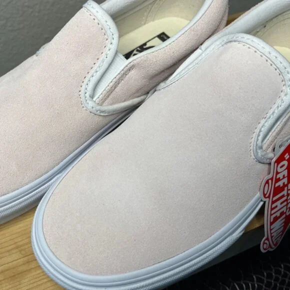 NWT Vans Baby/Light Pink Custom Suede Loafers US size 7.0 - 1-2 Day Quick SHIP - Picture 2 of 5